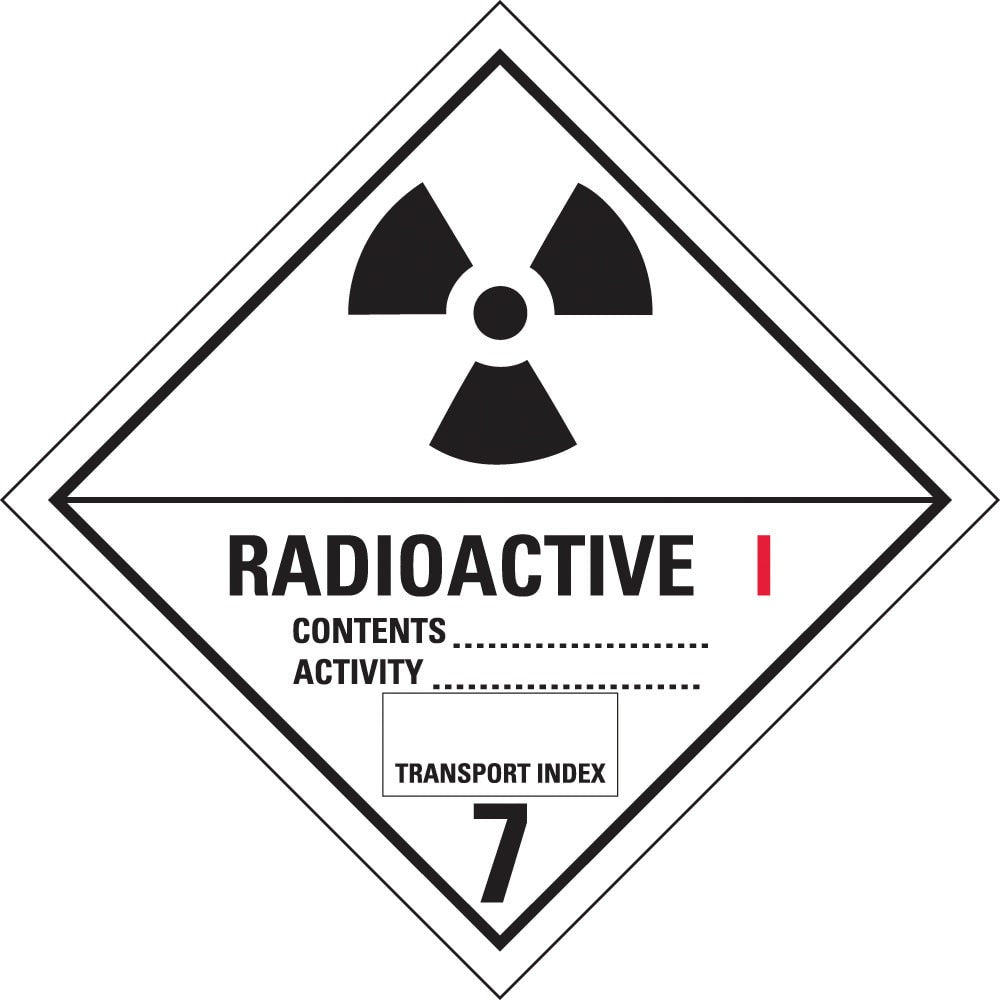 Dangerous Goods Sign |Radioactive I 7 W295mm x H295mm (Single Sided)