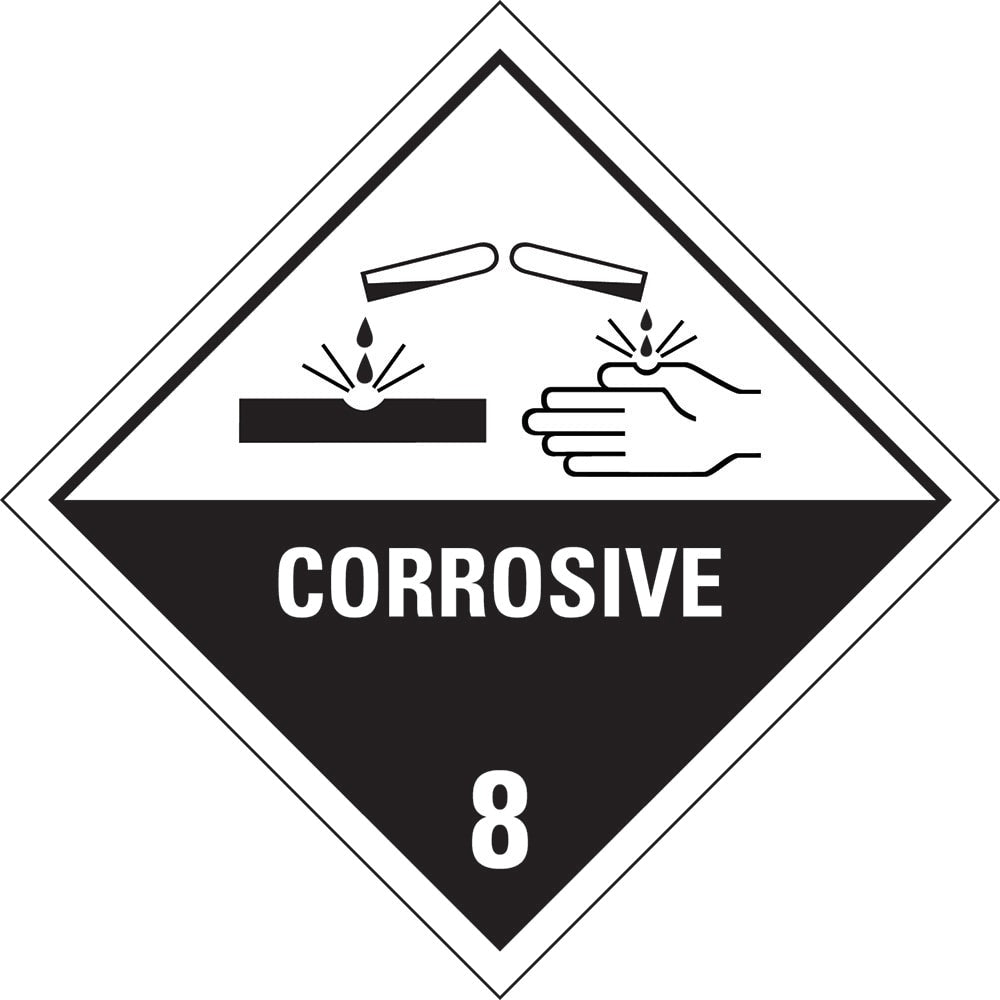 Hazardous Substances Sign | Corrosive 8 W400mm x H400mm (Single Sided)