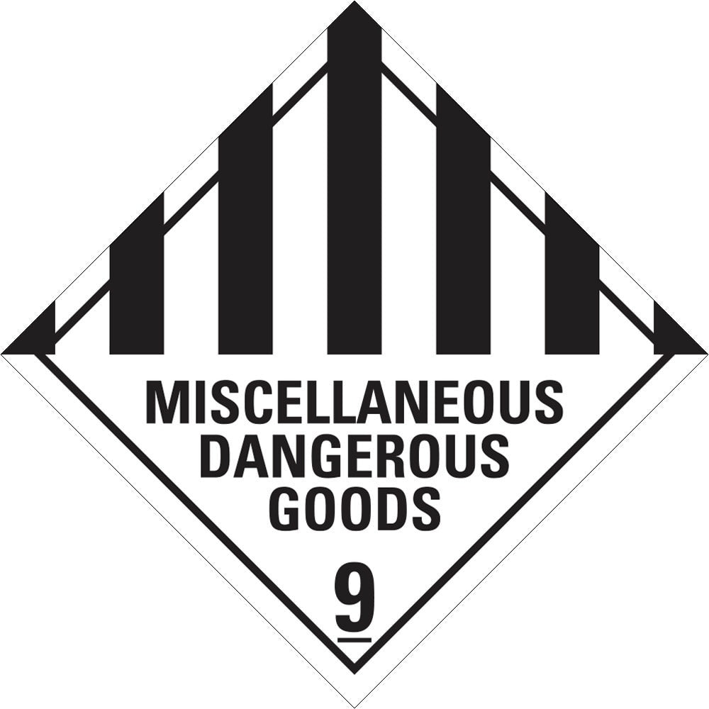 Dangerous Goods Sign | Misc Dangerous Goods 9 W400mm x H400mm  -