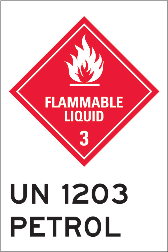 Dangerous Goods Sign | Flammable Liquid 3 W100mm x H150mm (Single Sided)