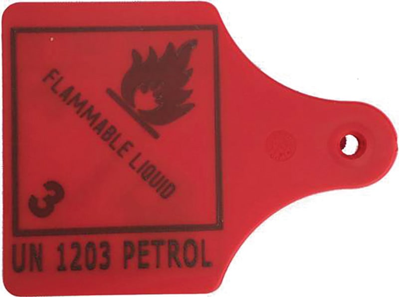 Dangerous Goods Tag | Flammable Liquid 3 Petrol (Double Sided)