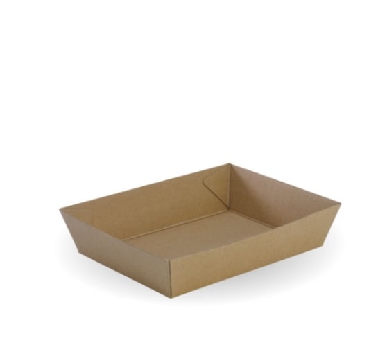 BioPak Recycled Paper Food Tray #3 180 x 134 x 45mm 125 (Pack)