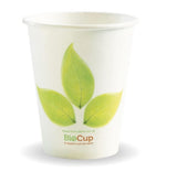 BioPak 80mm Leaf Single Wall Hot BioCup 8oz/280ml 50 (Pack)