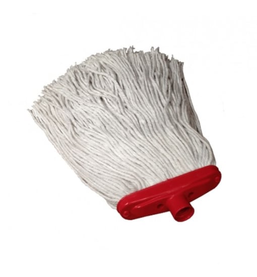 Flat cut end rayon mop head designed for effective cleaning on hardwood, tile, and laminate surfaces.