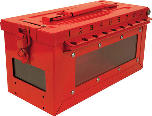 Master Lock S601 Group Lock Box & Side Window 30 lock capacity - Red