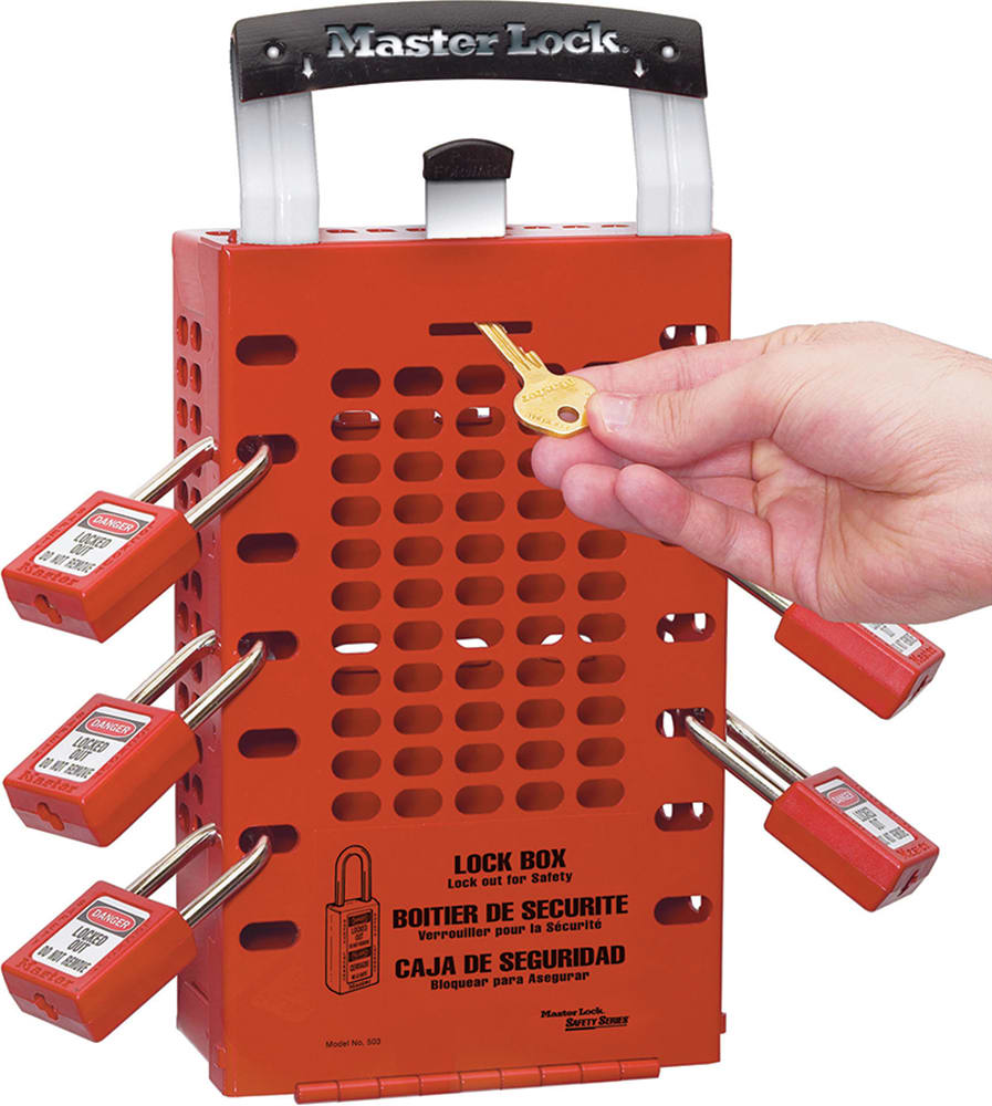 Master Lock 0503RED Group Lock Box Red Wall Mounted/Portable 14 Locks Capacity