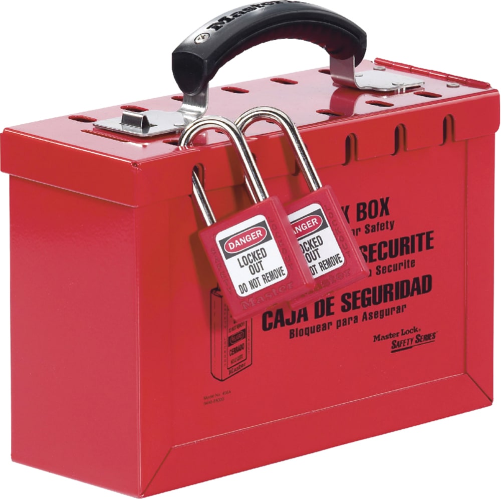 Master Lock 0498A Portable Lockout Group Lockbox Portable 12 Padlock Capacity