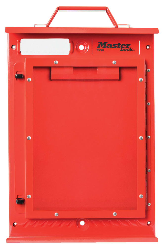 Master Lock S3501 Permit Display Case Wall Mounted/Portable - Red