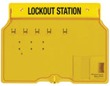 Master Lock 1482B Covered Lockout Station Unfilled Wall Mounted 4 Locks Capacity