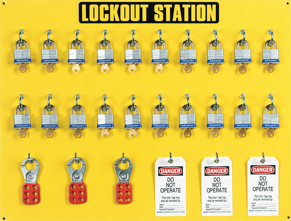 Lockout Tagout Station 20 Locks Capacity