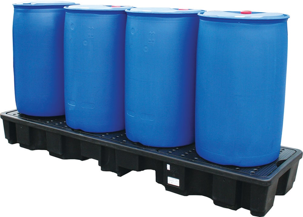 Controlco 4 Drum Inline Spill Pallet H270 x W2445 x 660mm