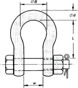 Bullivants Bow Shackle Safety Pin 9.5T WLL 29mm Body Diameter (Each)