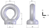 Eyenut D/F Black Lifting M16X2.00 0.80T WLL