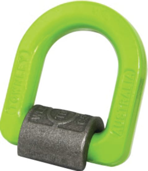 Townley Grade 100 weld-on load ring with 2.5T WLL, made from certified Australian steel for heavy-duty lifting.