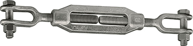 Galvanized 16mm Grade L turnbuckle clevis for rigging and tensioning, featuring durable steel and a 0.75-ton working load limit.