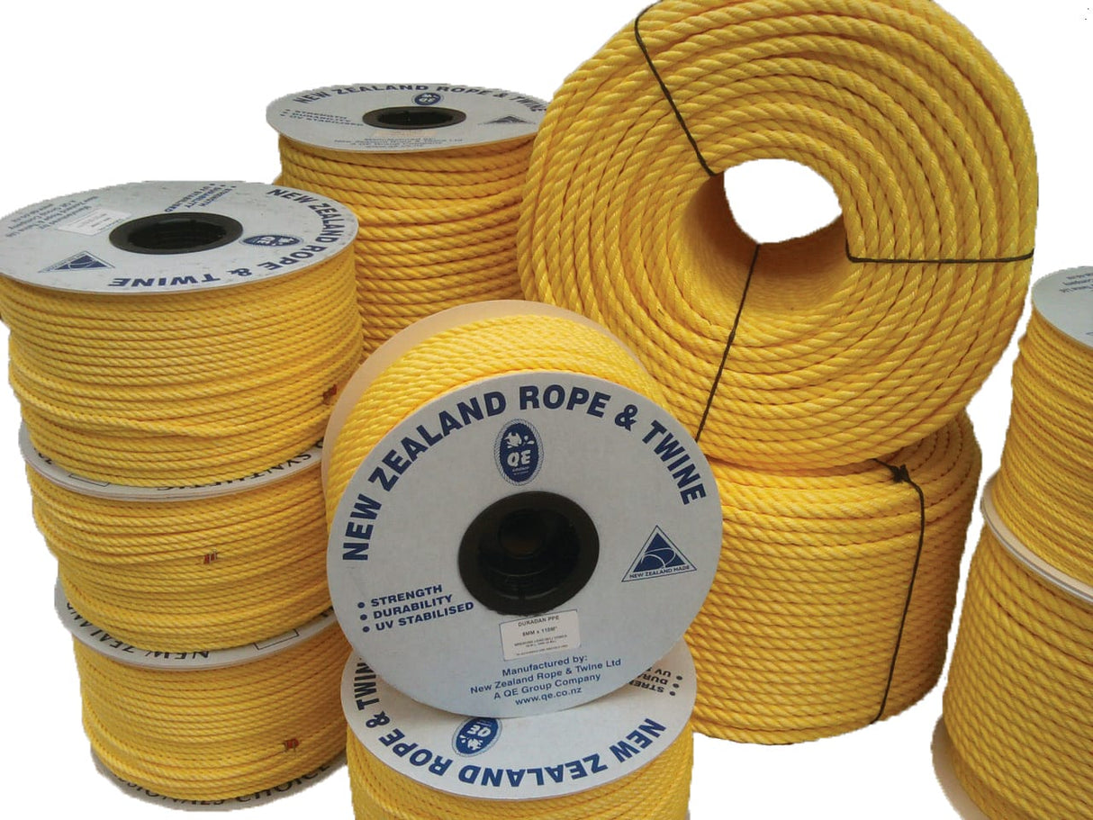 All Purpose Polypropylene Yellow Rope 4mm x 220m