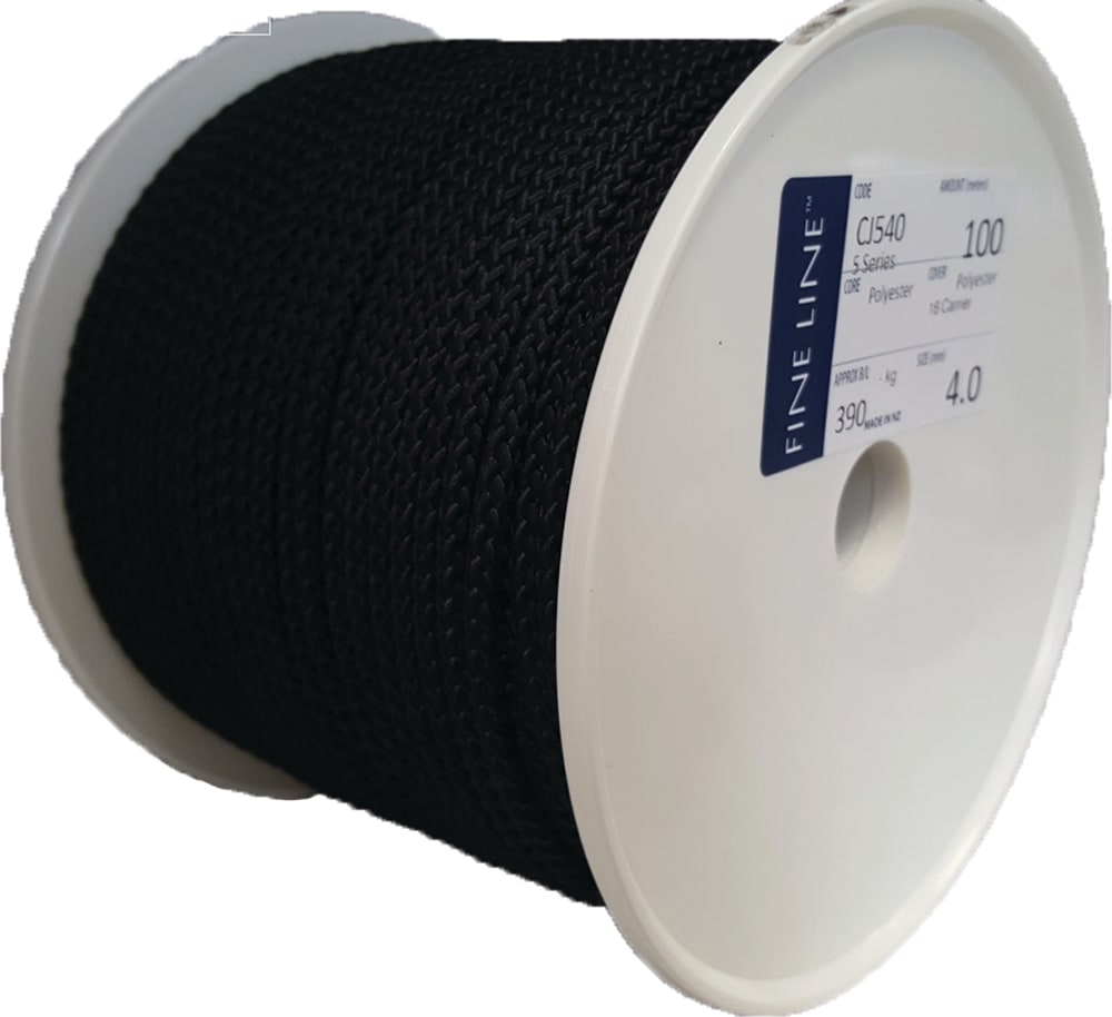 Polyester Coarse Braid 2mm x 100m - Black