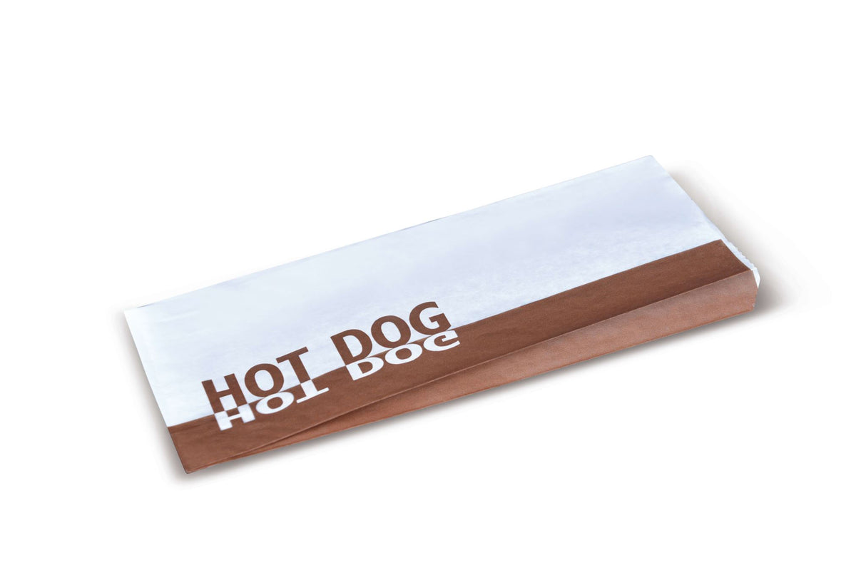 Detpak Hot Dog Printed Paper Bag 257X95X45mm Pack of 500 (Pack)