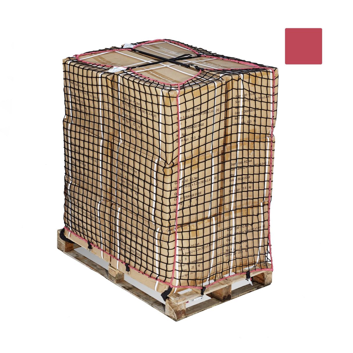 Pallet Stock Containment Nets Red 0.8 x 1.2 x1.4m 1 (Each)
