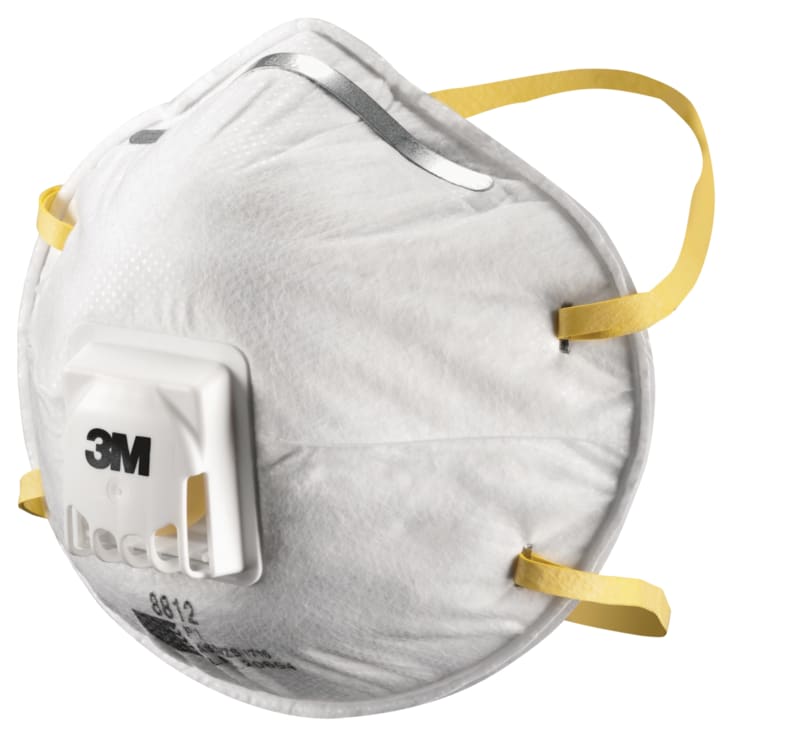 3M Cupped Particulate Respirator 8812, P1, valved Classic, Medium 10 (Box)