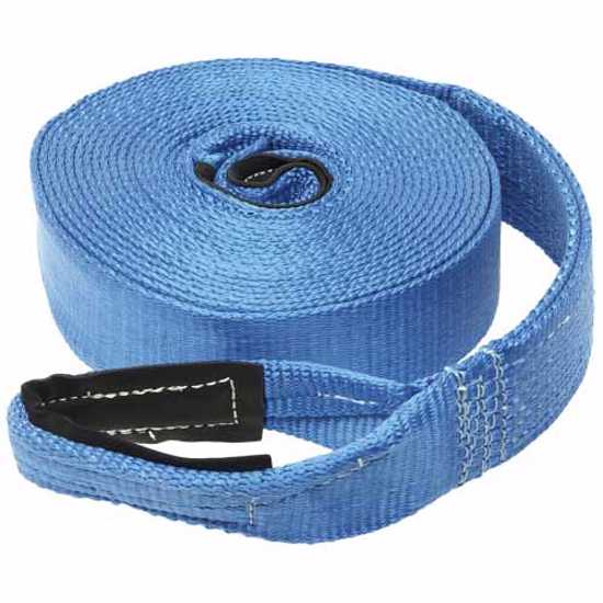 Aerofast Recovery Snatch Strap, 9m long, 8-tonne capacity, with reinforced eyes, UV resistant for off-road vehicle recovery.
