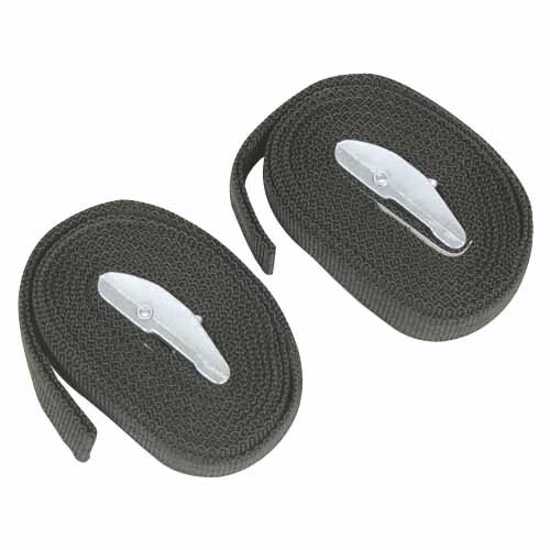 Aerofast Roof Rack Tiedown straps, 25mm x 3m, 300kg break strength, featuring quick camlock for secure load transport.