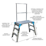 Easy Access AL Folding Work Platform Wide Handrail