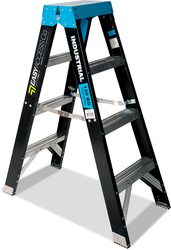 Easy Access Fibreglass Double Sided Ladder (4 Step)