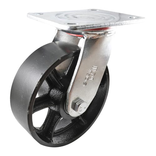 Easyroll 100mm Swivel Plate Mount J3 Castor Cast Iron 320kg (Each)