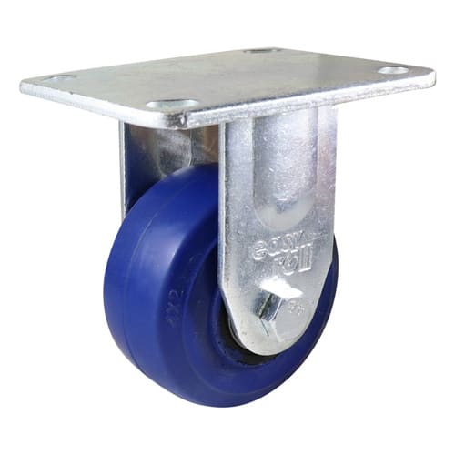Easyroll 100mm Fixed Plate Mount J3 Castor Elastic Rubber 200kg (Each)
