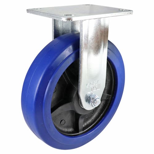 Easyroll 200mm Fixed Plate Mount J3 Castor Elastic Rubber 500kg (Each)