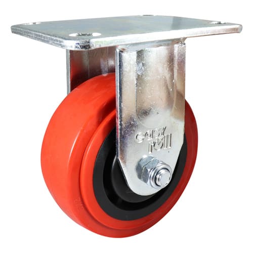 Easyroll 125mm Fixed Plate Mount J3 Castor Urethane 340kg (Each)