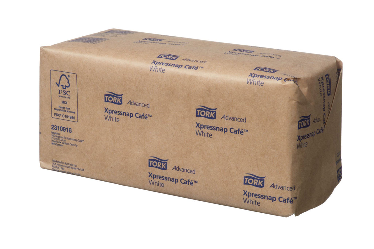 Tork Xpressnap Cafe N10 Advanced Napkin White 216mm x 216mm 500 (Pack)