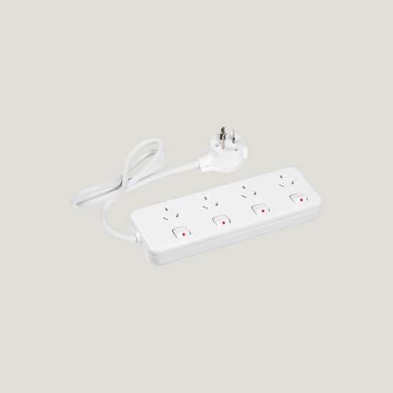 HPM 4 Way Switched Powerboard 0.9m Lead 10A (Each)