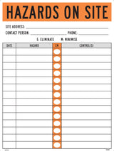 HAZCHEM Construction Sign | Site Hazard Board W450mm x H600mm  -