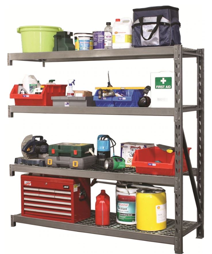 Industrial Shelving Unit Add On Bay Kit - 4 Shelf (3000kg)