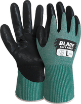 Blade Cut 5 Nitrile Gloves (Pair) - Green/Black - 2XL