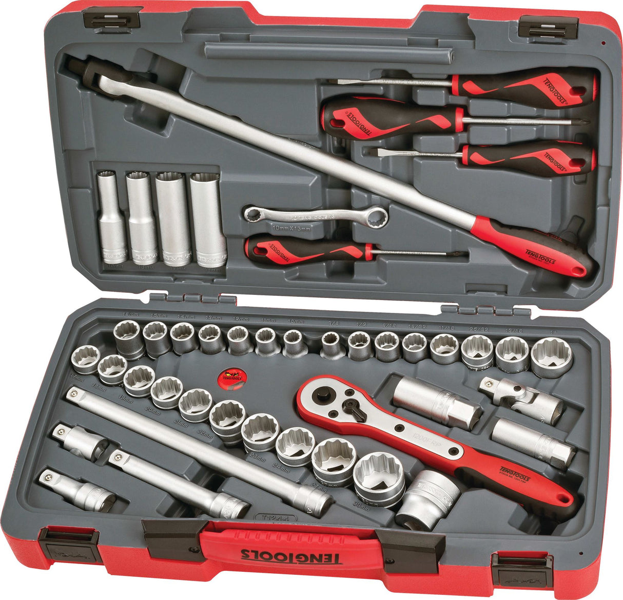 Teng 44pc 1/2" Dr. Metric & AF Socket Set (Set)