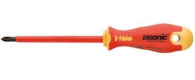 Ergonomic FELO 419-1 Insulated Screwdriver Square #1, featuring a seamless handle, anti-roll design, and safety for live electrical work.