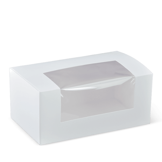 7 Inch Long Patisserie Box 180 x 110 x 80mm Pack of 50 (Pack)