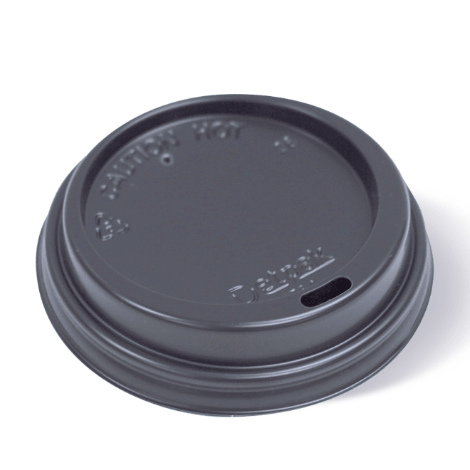 Detpak, Hot Cup Lid, Black 12/16/20oz Pack of 100 (Pack)