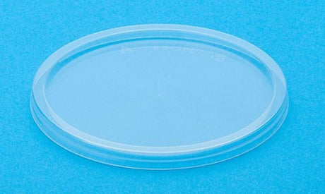 Clear flat lids designed for 118mm Bonson containers, ensuring tight seals and easy visibility; 50-pack for efficient food storage.