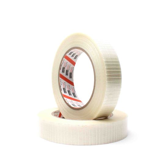 FPF1 Bidirectional Filament Tape, 24mm x 45m, reinforced for strength, ideal for packaging and securing various materials.