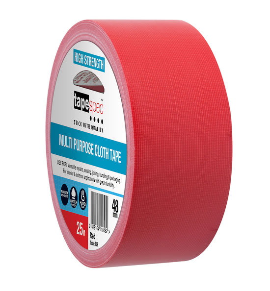 Premium Cloth Tape Red 48mm x 30m 1 (Roll)