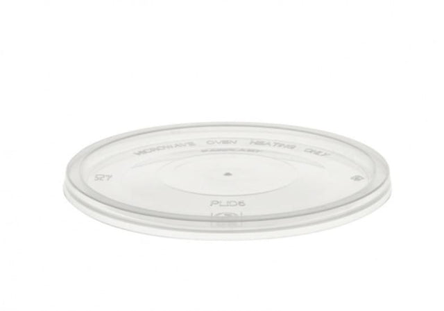 Polypropylene round lids for 250ml-880ml containers, 50-pack, providing airtight seals for fresh food storage.