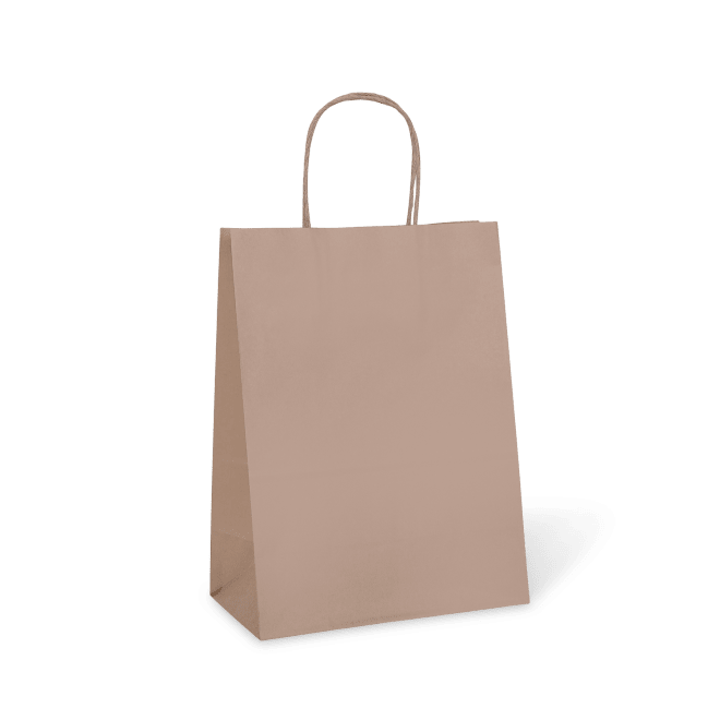 #10 Small Petite Paper Twist Handle Bag Brown 275 x 205 x 110mm 250 (Case)