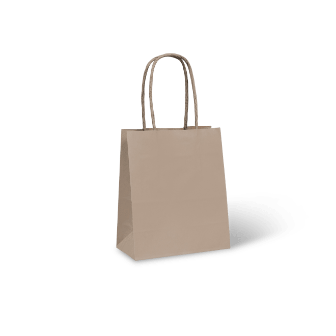 Twist Handle #2 Brown Kraft Paper Carry Bag 140 x 75 x 165mm 250 (Case)