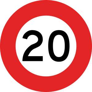 Speed Limit Sign | 20 Reflective Diameter 450mm (Single Sided)