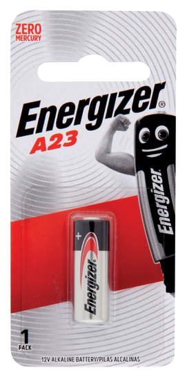 Energizer A23 1pk 12V alkaline battery, ideal for keyless entry and medical devices, eco-friendly, reliable power source.