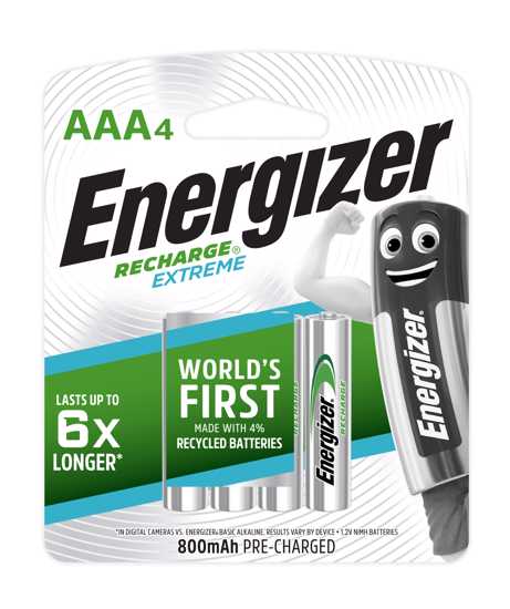 Energizer Rechargeable AAA 4pk (Packet)